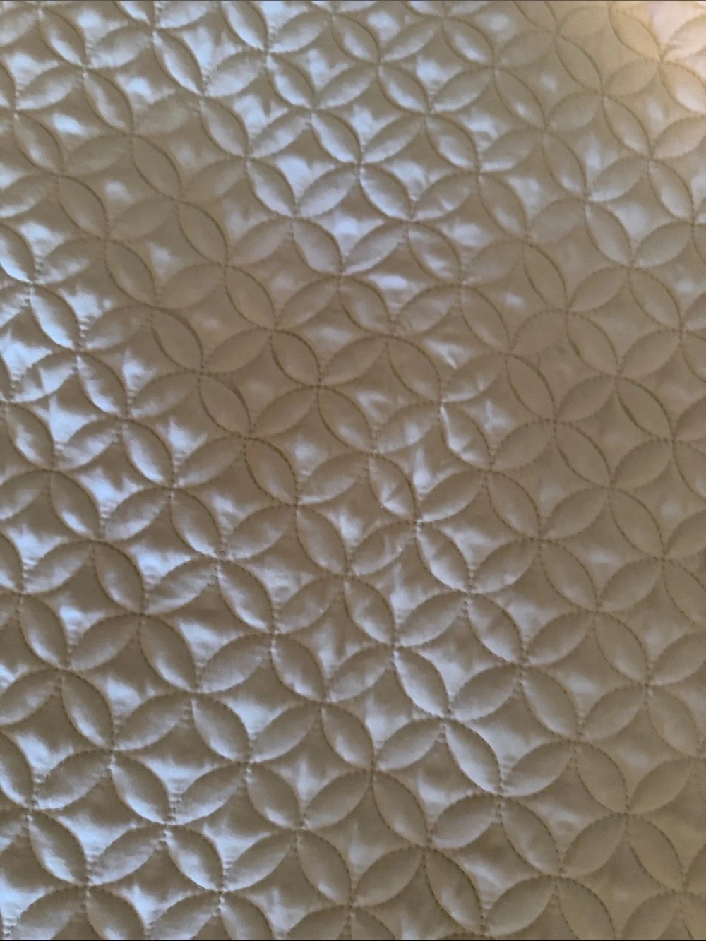 Quilted Pillow and Bedding  Set - Cream